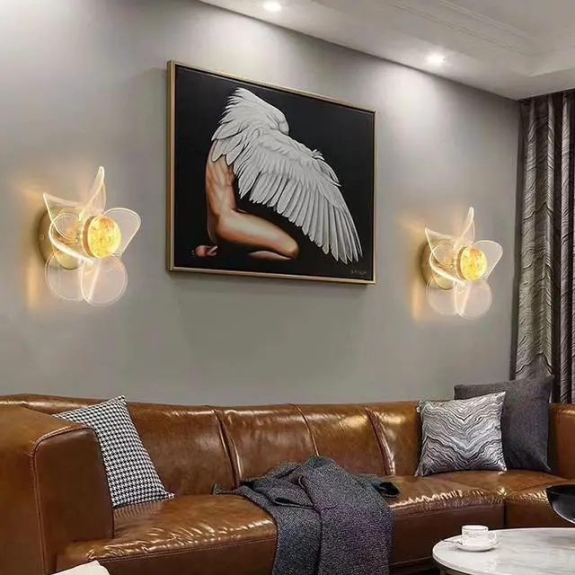 Alt view image 2 of 7 - Vintage Wall Sconces Flower Wall Interior Wall for Living Room S1N5