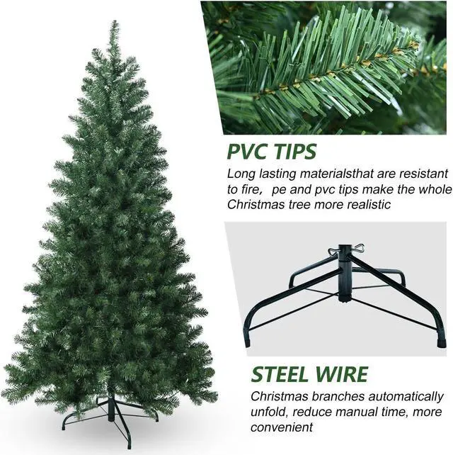 Main image of Artificial Christmas Tree Xmas Tree Holiday Christmas Decor Metal Stand K8E2