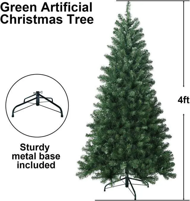 Alt view image 7 of 7 - Artificial Christmas Tree Xmas Tree Holiday Christmas Decor Metal Stand K8E2