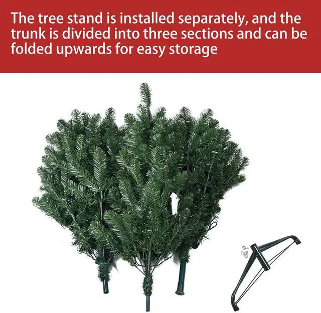 Alt view image 6 of 7 - Artificial Christmas Tree Xmas Tree Holiday Christmas Decor Metal Stand K8E2