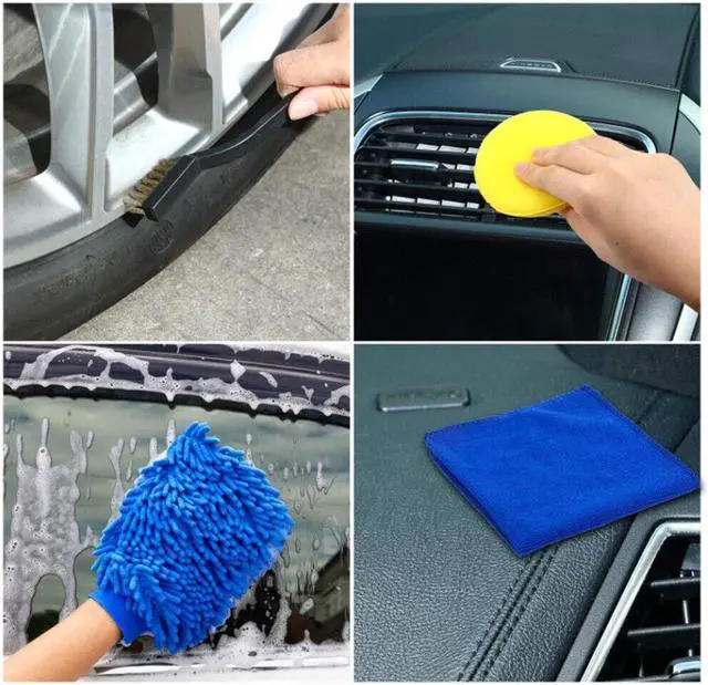 Alt view image 6 of 7 - 26PCS Car Cleaning Kit Interior Exterior Auto Detailing Wash Drill Brush N5E4
