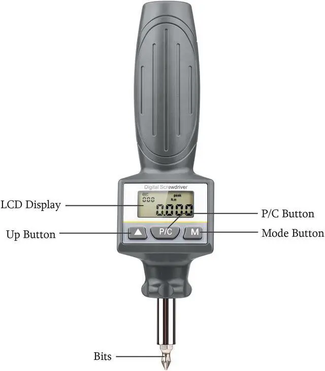 Alt view image 2 of 7 - Digital Torque Screwdriver Kit 1.2-inch LCD Display Reversible Torque Y5E4