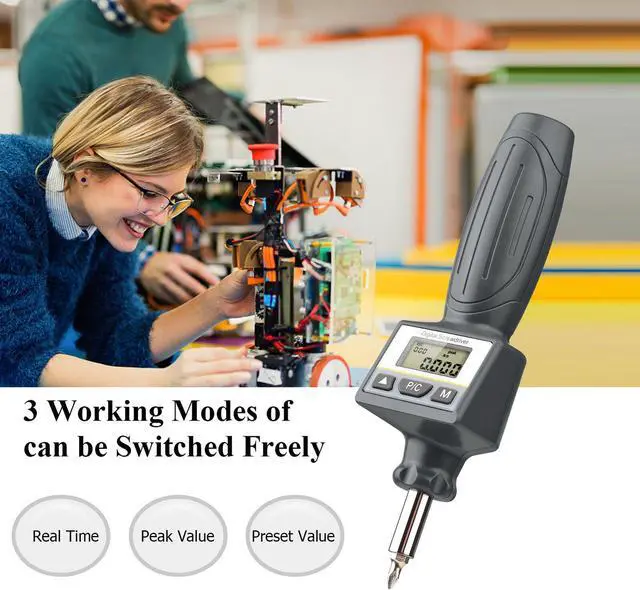 Alt view image 3 of 7 - Digital Torque Screwdriver Kit 1.2-inch LCD Display Reversible Torque Y5E4