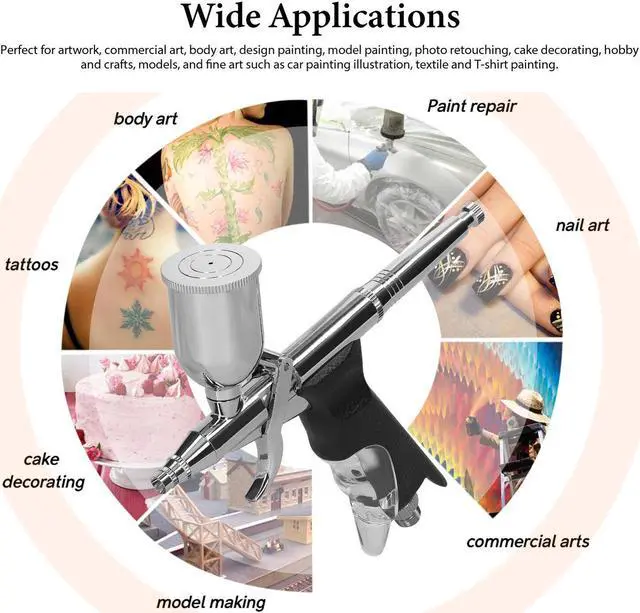 Alt view image 2 of 7 - Multi-purpose Professional 0.3mm Airbrush for Car Model Making DIY Makeup O3N6