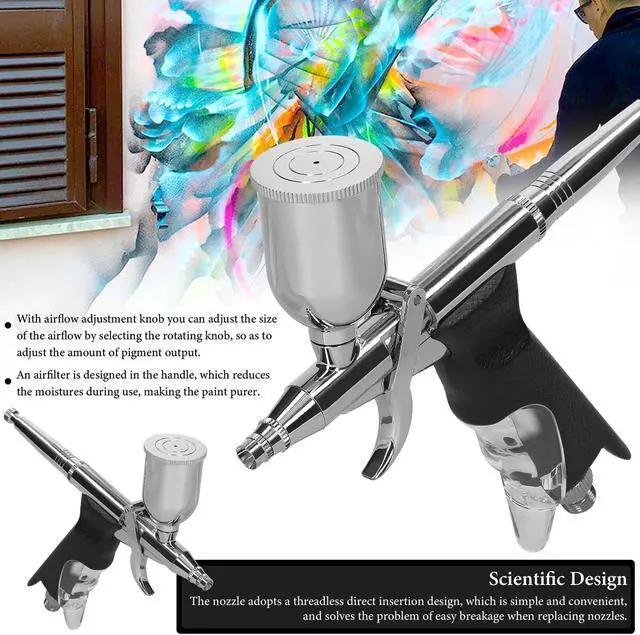 Alt view image 6 of 7 - Multi-purpose Professional 0.3mm Airbrush for Car Model Making DIY Makeup O3N6