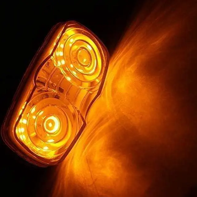 Alt view image 3 of 7 - 13Pcs Amber/Red Trailer Marker Light 4x2 Rectangle Led Light Indicators | 10LED Double Bullseye Side Marker Lights Tiger Eye Lamp Surface Mount RV Camper Trucks, 2 Wire