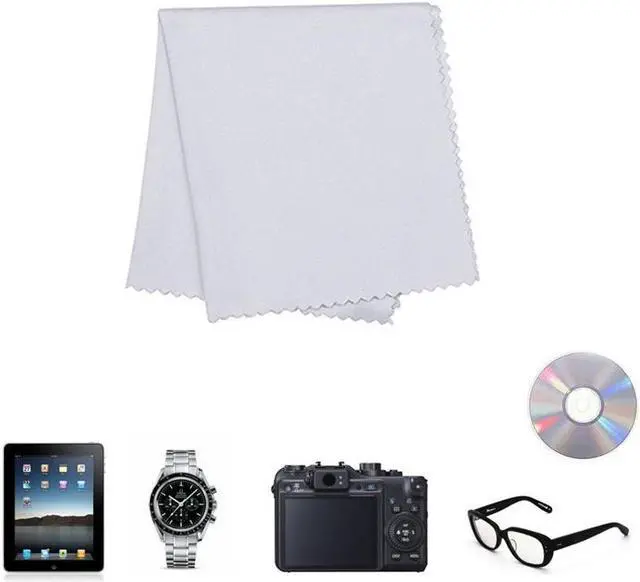 Alt view image 3 of 6 - 2 PCS White Microfiber Cleaning Cloth For All Gentle Surfaces, Touchscreens, Smartphones, Camera Lenses, LCD Screens & HD Screens 5.5x5.5 inch 2-Pack