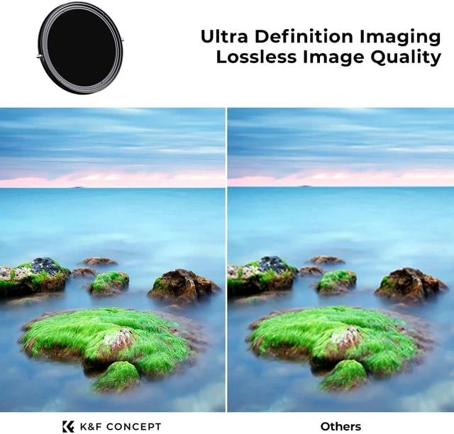Alt view image 5 of 14 - K&F Concept Variable Fader 2 in 1 Adjustable CPL + ND2-32 Filter CPL Circular Polarizing Filter Neutral Density Polarizing Polarized Filter NO"X" Spot Aluminium Alloy Frame for all Camera Lens (67MM)