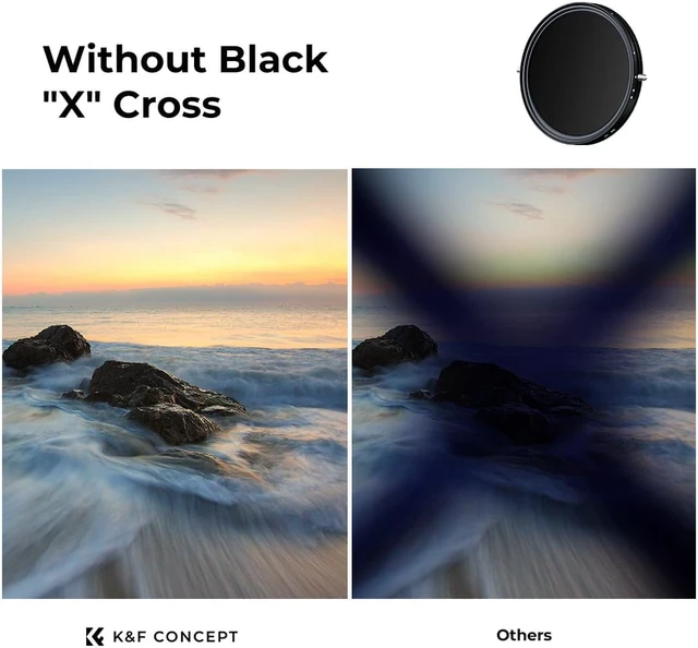 Alt view image 3 of 14 - K&F Concept Variable Fader 2 in 1 Adjustable CPL + ND2-32 Filter CPL Circular Polarizing Filter Neutral Density Polarizing Polarized Filter NO"X" Spot Aluminium Alloy Frame for all Camera Lens (67MM)
