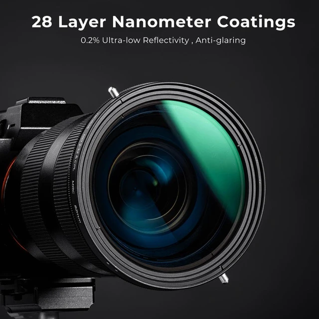 Alt view image 6 of 14 - K&F Concept Variable Fader 2 in 1 Adjustable CPL + ND2-32 Filter CPL Circular Polarizing Filter Neutral Density Polarizing Polarized Filter NO"X" Spot Aluminium Alloy Frame for all Camera Lens (67MM)