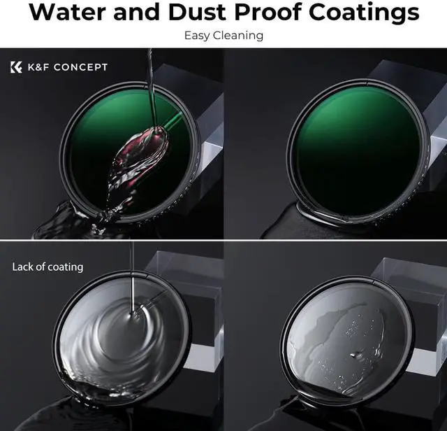 Alt view image 5 of 14 - K&F Concept 43MM ND8-ND2000  Adjustable ND Filter Camera Lense Variable Neutral Density With Multi-Resistant Coating for Camera Lenses(43mm)