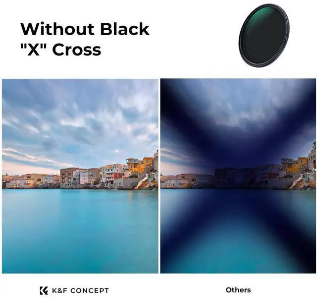 Alt view image 2 of 14 - K&F Concept 43mm ND2-ND32(1-5 Stop) Filter, Variable ND Filter, No X Spot/Waterproof/Scratch-Resistant, for Camera Lens