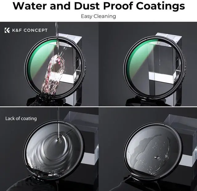 Alt view image 7 of 14 - K&F Concept 43mm ND2-ND32(1-5 Stop) Filter, Variable ND Filter, No X Spot/Waterproof/Scratch-Resistant, for Camera Lens