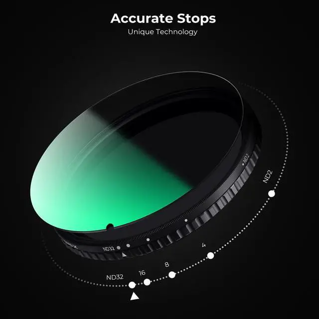 Alt view image 4 of 14 - K&F Concept 49mm ND2-ND32(1-5 Stop) Filter, Variable ND Filter, No X Spot/Waterproof/Scratch-Resistant, for Camera Lens