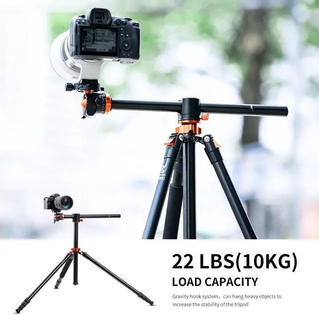 Alt view image 3 of 14 - K&F Concept 78 inch DSLR Camera Tripods with Magnesium Alloy Rotatable Multi-Angle Center Column,Load Capacity up to 22lbs/10kg