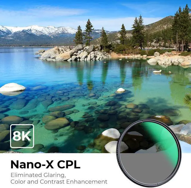 Alt view image 2 of 14 - K&F Concept 43MM Circular Polarizer Filter HD Optical Glass Lens Filter Ultra-Slim 28 Layer Super Slim Multi-Coated Circular Polarizing Filters CPL Lens Filter (Nano-X Series B270)