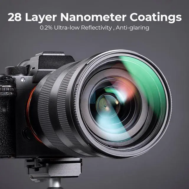 Alt view image 3 of 14 - K&F Concept B270 MC UV Protection Filter with 28 Multi-Layer Coatings HD/Hydrophobic/Scratch Resistant Ultra-Slim UV Filter for 46mm Camera Lens (Nano-X Series)