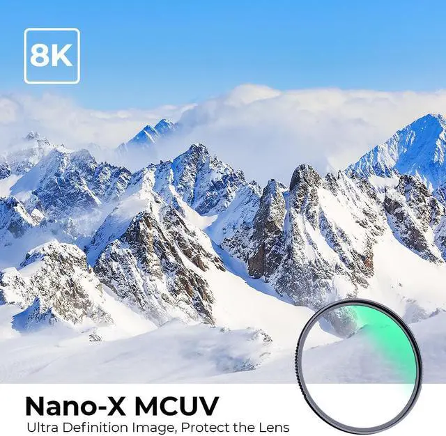 Alt view image 2 of 14 - K&F Concept B270 MC UV Protection Filter with 28 Multi-Layer Coatings HD/Hydrophobic/Scratch Resistant Ultra-Slim UV Filter for 46mm Camera Lens (Nano-X Series)