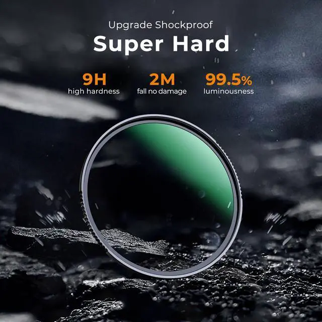 Alt view image 2 of 14 - K&F Concept 52mm MC UV Protection Filter Shockproof Tempered Optical Glass with 28 Multi-Layer Coatings HD/Waterproof/Scratch Resistant for Camera Lens (Nano-X Series)