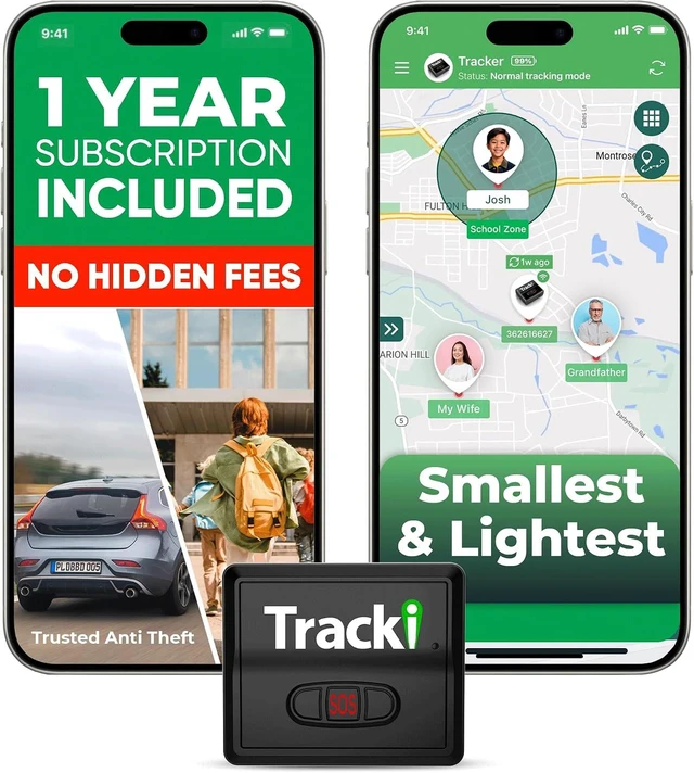 Main image of Tracki Universal GPS Tracker for Vehicles, Real Time Tracking (1Y Subs.)