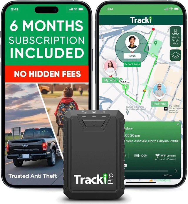 Main image of Tracki Pro GPS Tracker for Vehicles, 4G LTE, Long Life Battery (6M Subs.)