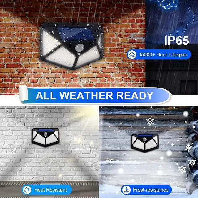 Alt view image 6 of 7 - SOWAZ 270-Degree 1-Watt EQ Solar LED Black 1-Head Motion-Activated Flood Light (2-Pack) 1000-Lumen