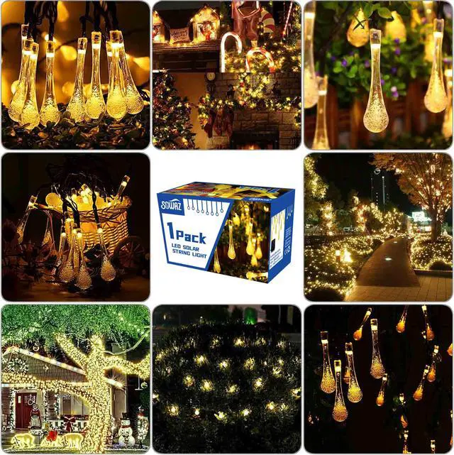 Alt view image 3 of 7 - SOWAZ 20-ft Solar Warm Color Indoor/Outdoor String Light with 2 Flash Modes
