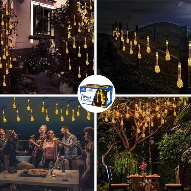 Alt view image 6 of 7 - SOWAZ 20-ft Solar Warm Color Indoor/Outdoor String Light with 2 Flash Modes