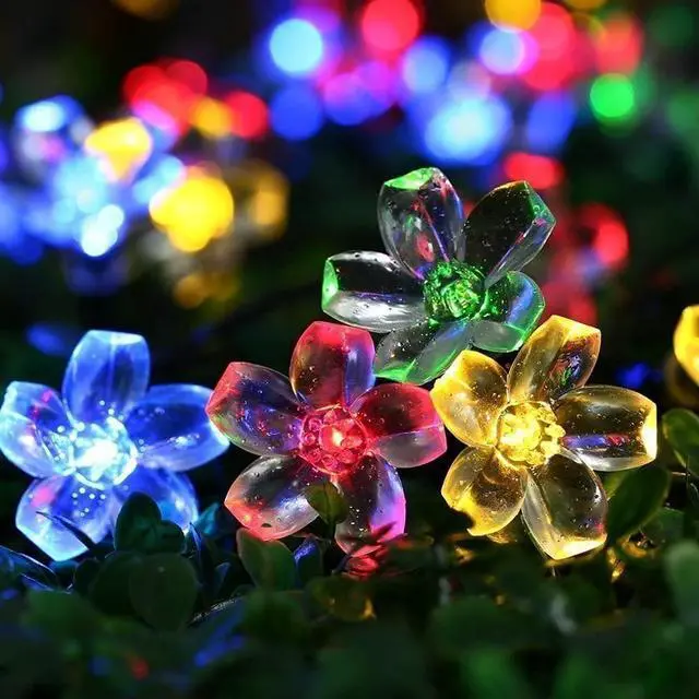 Alt view image 4 of 7 - SOWAZ 50 LED Solar Cherry Blossom String Light, Multicolor