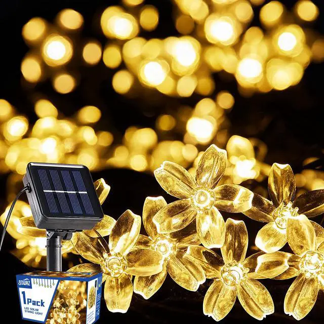 Main image of SOWAZ 50 LED Solar Cherry Blossom String Light, Warm