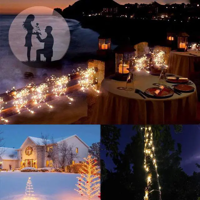 Alt view image 7 of 7 - SOWAZ 33-ft Solar Warm Indoor/Outdoor String Light with 100 Yellow-Light LED Fairy Bulbs