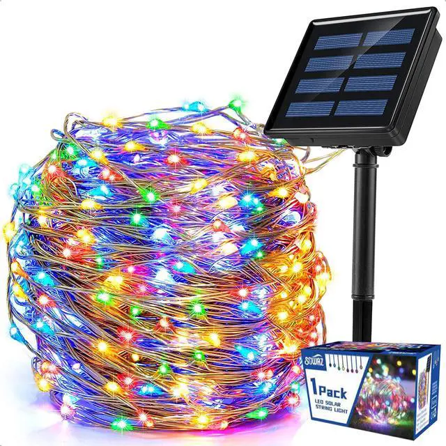 Main image of SOWAZ 33-ft Solar Multicolor Indoor/Outdoor String Light with 100 Yellow-Light LED Fairy Bulbs