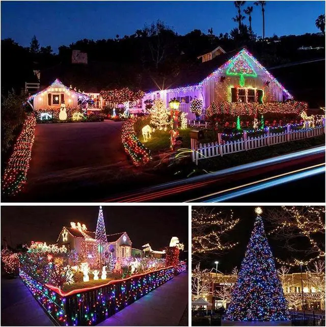 Alt view image 5 of 7 - SOWAZ 33-ft Solar Multicolor Indoor/Outdoor String Light with 100 Yellow-Light LED Fairy Bulbs