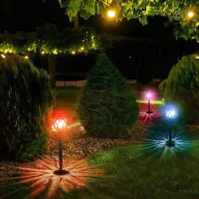 Alt view image 4 of 7 - SOWAZ Solar Outdoor LED Multicolor Changing Waterproof Garden Decor Path Light, 6Pack