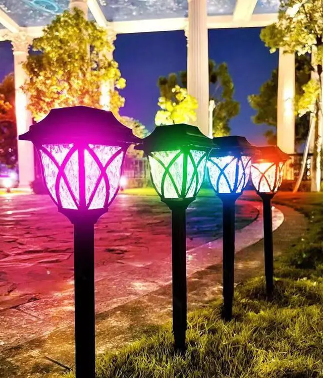 Alt view image 5 of 7 - SOWAZ Solar Outdoor LED Multicolor Changing Waterproof Garden Decor Path Light, 6Pack