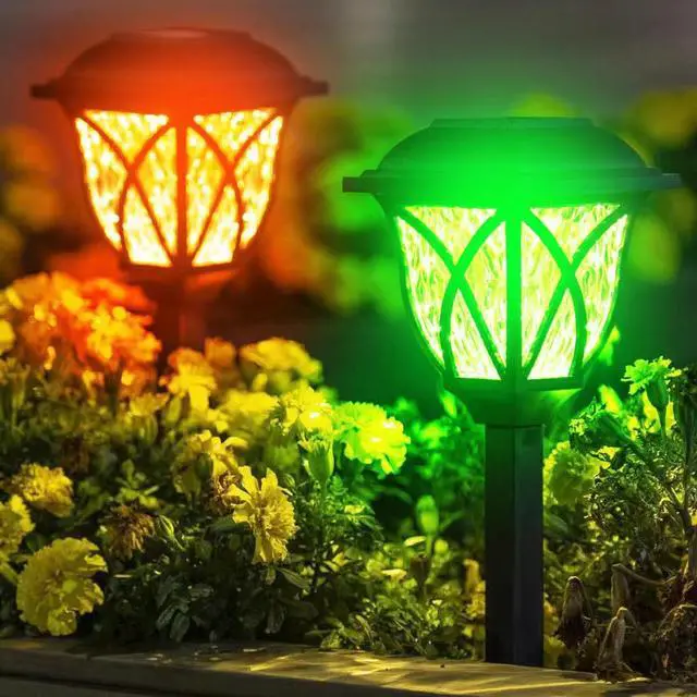 Alt view image 6 of 7 - SOWAZ Solar Outdoor LED Multicolor Changing Waterproof Garden Decor Path Light, 6Pack