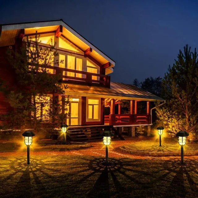 Alt view image 7 of 7 - SOWAZ 8-Pack Black Solar Integrated LED Outdoor Path Light (4000 K)