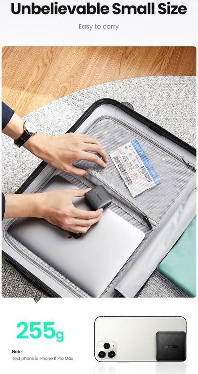 Alt view image 6 of 7 - IXJYLCPC Extreme Compact GaN Technology 65 Watt USB C Charger. 4-Port Compact iPhone Fast Charger Desktop USB Charging Station For iPhone12 Mini Pro Max/11/11 Pro Max Galaxy Tablet