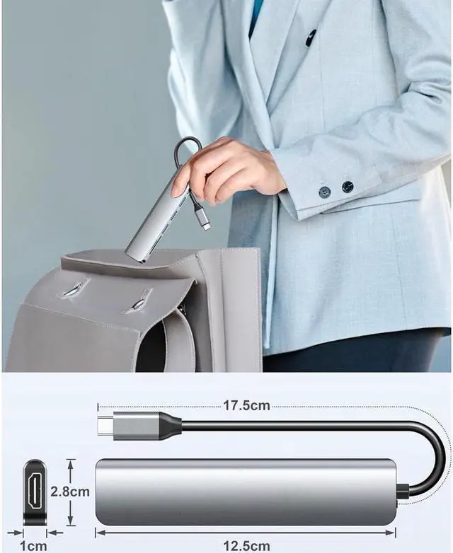 Alt view image 7 of 7 - XJYLCPC USB C Hub HDMI Adapter for MacBook Pro/Air, 7 in 1 USB C Dongle with 4K HDMI, SD/TF Card Reader, USB C 100W PD, USB 3.0 and 2*USB 2.0 Compatible for MacBook Pro/Air MacBook Pro Air M1 M2