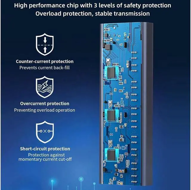 Alt view image 7 of 7 - XJYLCPC 10-Port Powered USB 3.0 Hub with 7 USB 3.0 Data Transmission Ports + 2 Smart Charging Ports + 1 PD Charging Port, USB Splitter for Laptop/PC, work for Mouse, Keyboard, Hard Drive