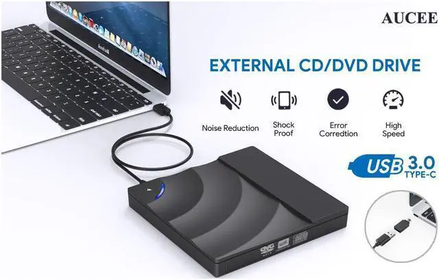 Main image of IXJYLCPC USB 3.0/Type-C External DVD CD Drive Burner Portable CD/DVD-RW Burner Writer Player for Laptop Notebook PC Desktop Computer,High Speed Data Transfer Support PC Laptop Desktop MacBook Mac