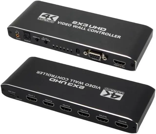 Main image of IXJYLCPC 1 in 6 Out HDMI Video Wall Controller 2x3, 4K HDMI Video Image Processor,1 HDMI Input 6 HDMI Output 14 Modes,1x1 1x2 1x3 1x4 1x5 1x6 2x1 2x2 2x3 3x1 3x2 4x1 5x1 6x1 Support 180º Rotation