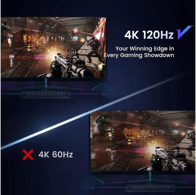 Alt view image 3 of 7 - IXJYLCPC 8K 3x1 HDMI 2.1 Switch 4K @ 120hz Switcher 3 in 1 Out, Support HDR, HDR10, Dolby Vision, HLG 48Gbps for Xbox Series X PS5 Ro-ku Fire TV Monitor Projector Dolby