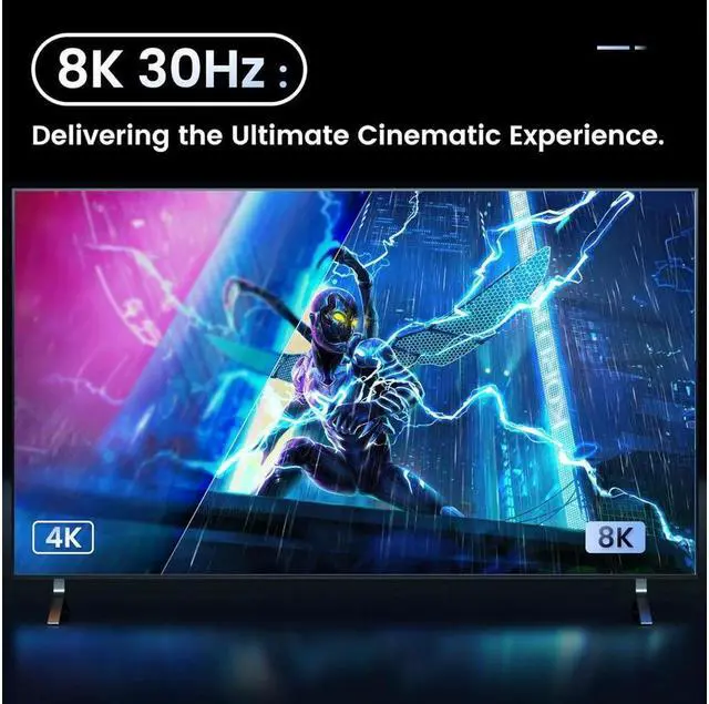 Alt view image 4 of 7 - IXJYLCPC 8K 3x1 HDMI 2.1 Switch 4K @ 120hz Switcher 3 in 1 Out, Support HDR, HDR10, Dolby Vision, HLG 48Gbps for Xbox Series X PS5 Ro-ku Fire TV Monitor Projector Dolby