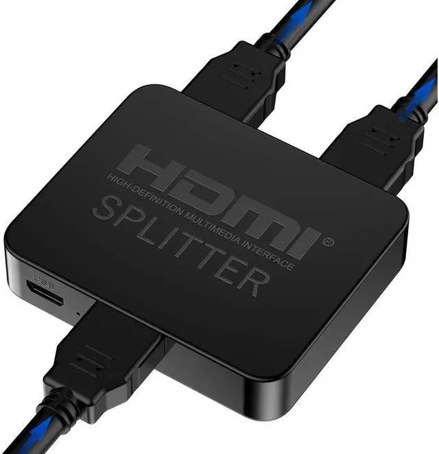 Main image of IXJYLCPC Hdmi Splitter 4K@60Hz, Hdmi Splitter 1 in 2 Out for Dual Monitors Duplicate/Mirror, Dual Hdmi Adapter for 2 Monitors Support HDCP2.2, 18.5Gbps, Auto Scaling, Full HD 1080P 3D