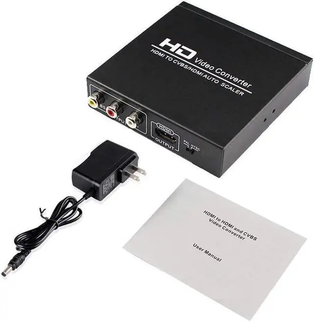 Alt view image 7 of 7 - IXJYLCPC HDMI to HDMI and 3RCA Supports PAL/NTSC, HDMI to Older TV Adapter Compatible for Fire Stick Roku Apple TV Xiaomi Mi Box Android TV Box DVD Blu-ray Player ect.HDMI to HDMI + AV Converter