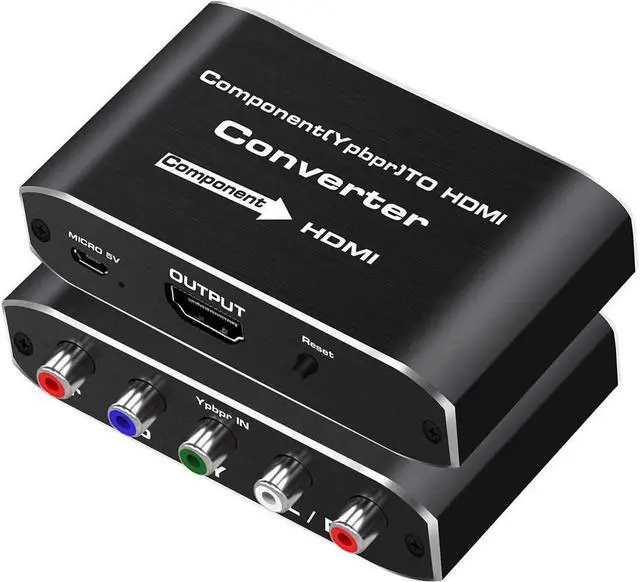 Main image of IXJYLCPC YPbPr to HDMI Converter, Component to HDMI Adapter , 5RCA RGB YPbPr to HDMI Converter Supports 1080P 60Hz Video Audio for Laptop DVD Xbox One PS4 Nintendo to HDTV Monitor and Projecto