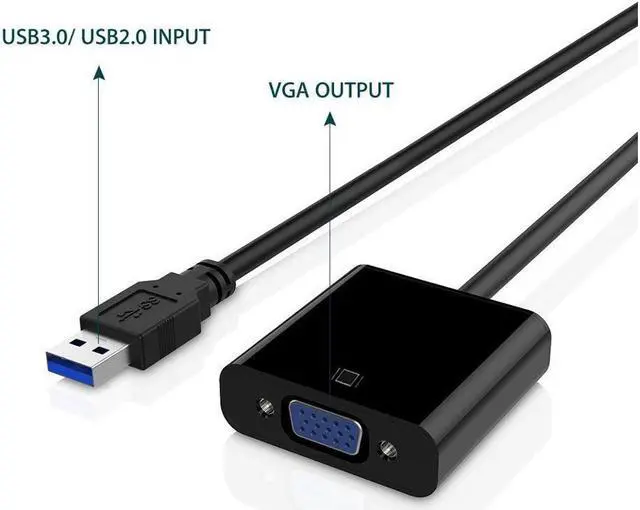 Alt view image 2 of 7 - IXJYLCPC USB 3.0 to VGA Adapter Multi-display Video Converter display port to vga,Support Max Resolution 1080p for Windows 7/8/8.1/10 Desktop Laptop PC Monitor Projector HDTV,No CD Driver Needed