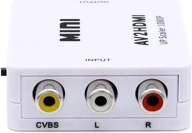 Alt view image 3 of 7 - IXJYLCPC RCA to HDMI 1080P Mini RCA Composite CVBS AV to HDMI Video Audio Converter Adapter Supporting PAL/NTSC with USB Power Cable for HDTV/PC/PS2/Blue-Ray/DVD/PS4/PS3/Camera/STB/VHS/VCR, White