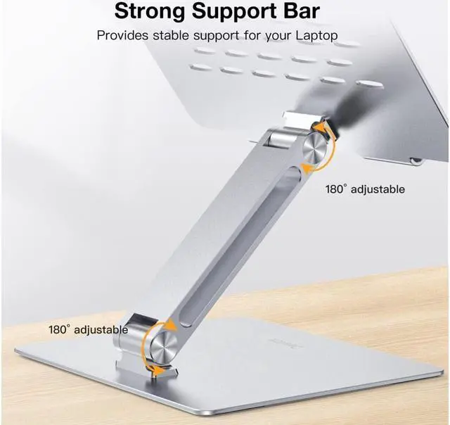 Alt view image 4 of 7 - IXJYLCPC Adjustable Laptop Stand for Desk,Portable Laptop Stand, Foldable Computer Stand for MacBook Pro Air More 10-17.3 inch Laptops